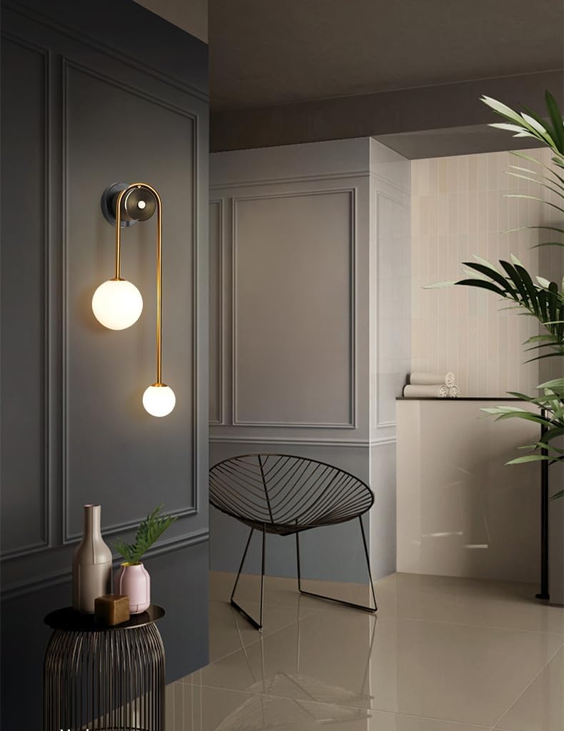 Mid Century Gold Linear Wall Sconce