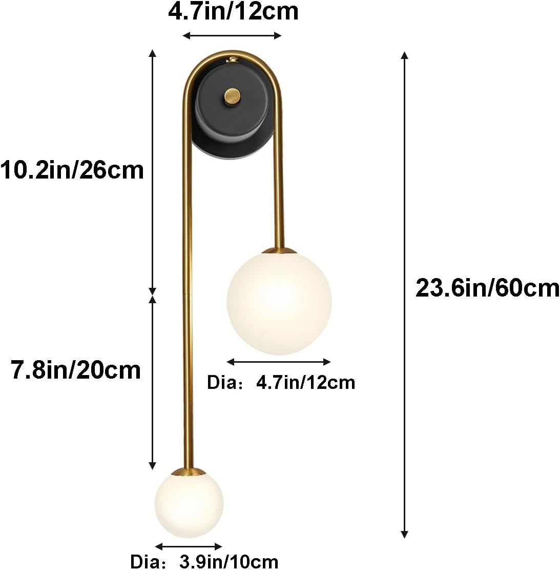 Mid Century Gold Linear Wall Sconce