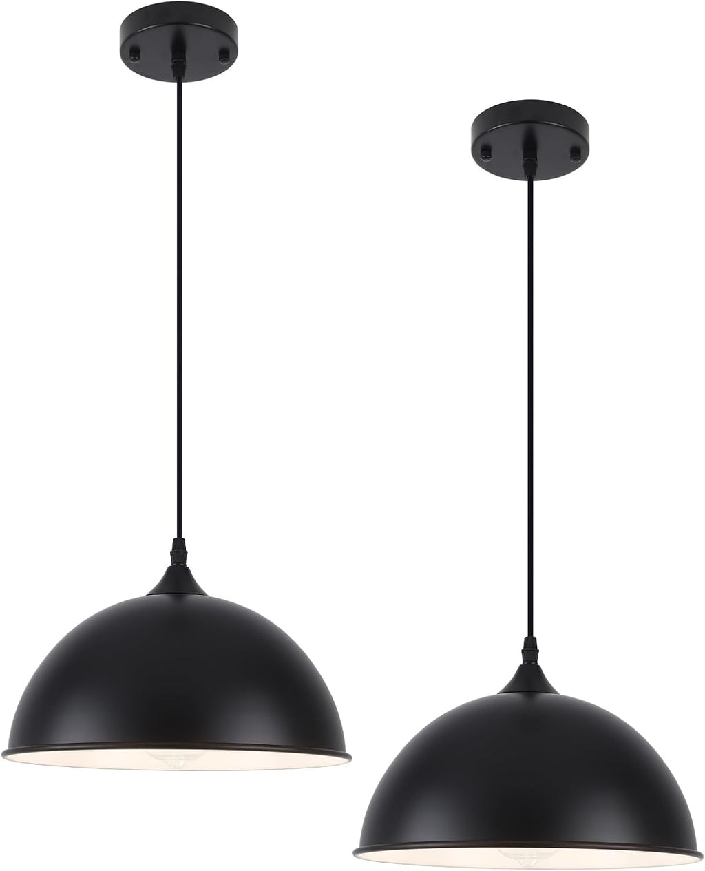 2-Pack Farmhouse Dome Pendant Lights