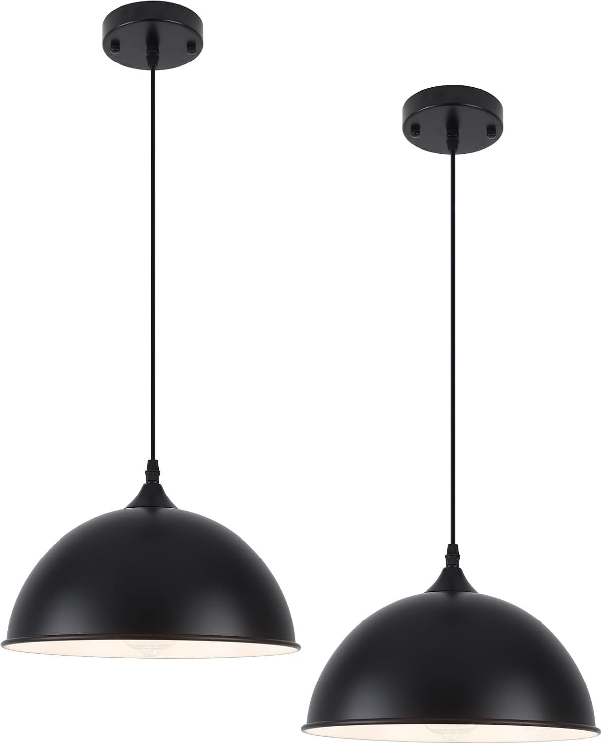 2-Pack Farmhouse Dome Pendant Lights