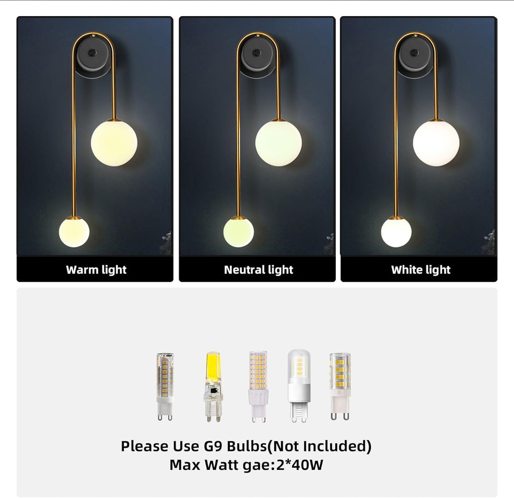 Mid Century Gold Linear Wall Sconce