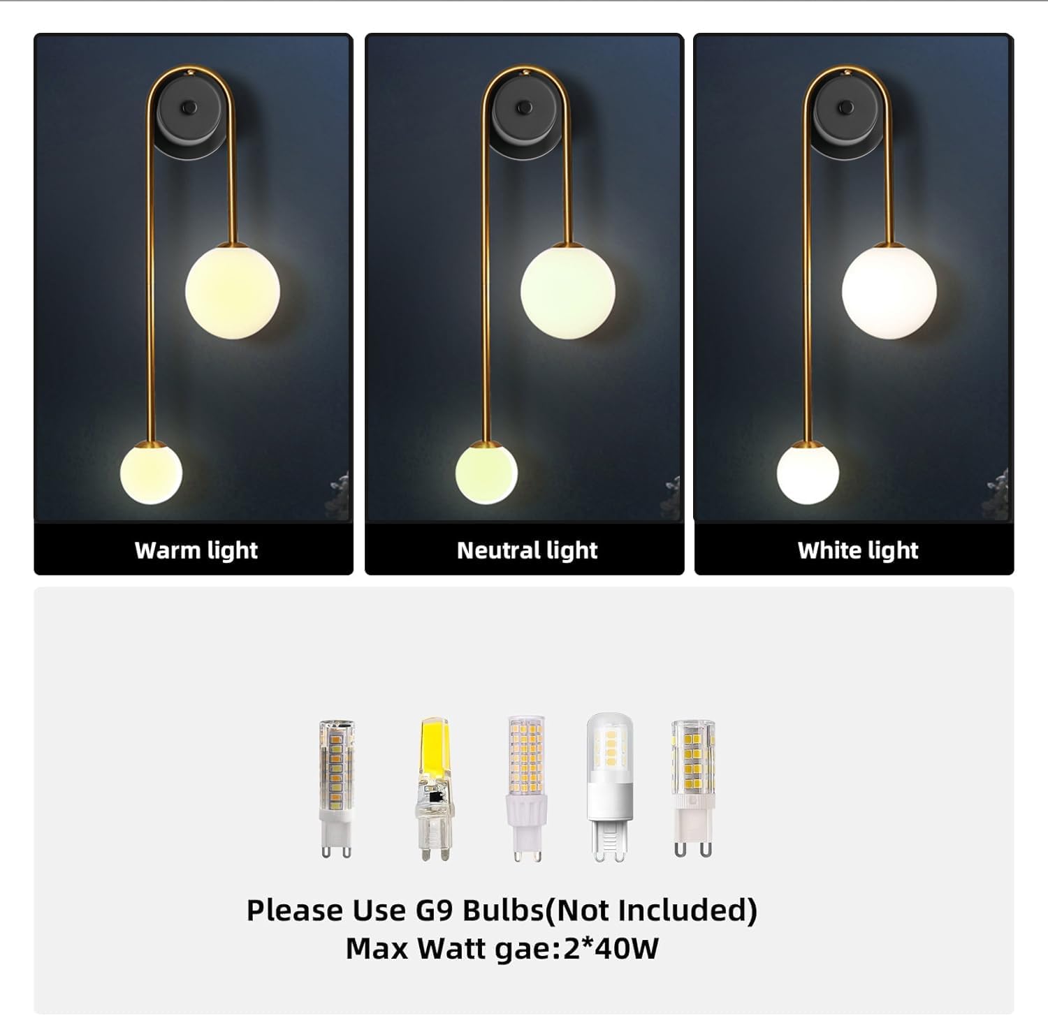 Mid Century Gold Linear Wall Sconce