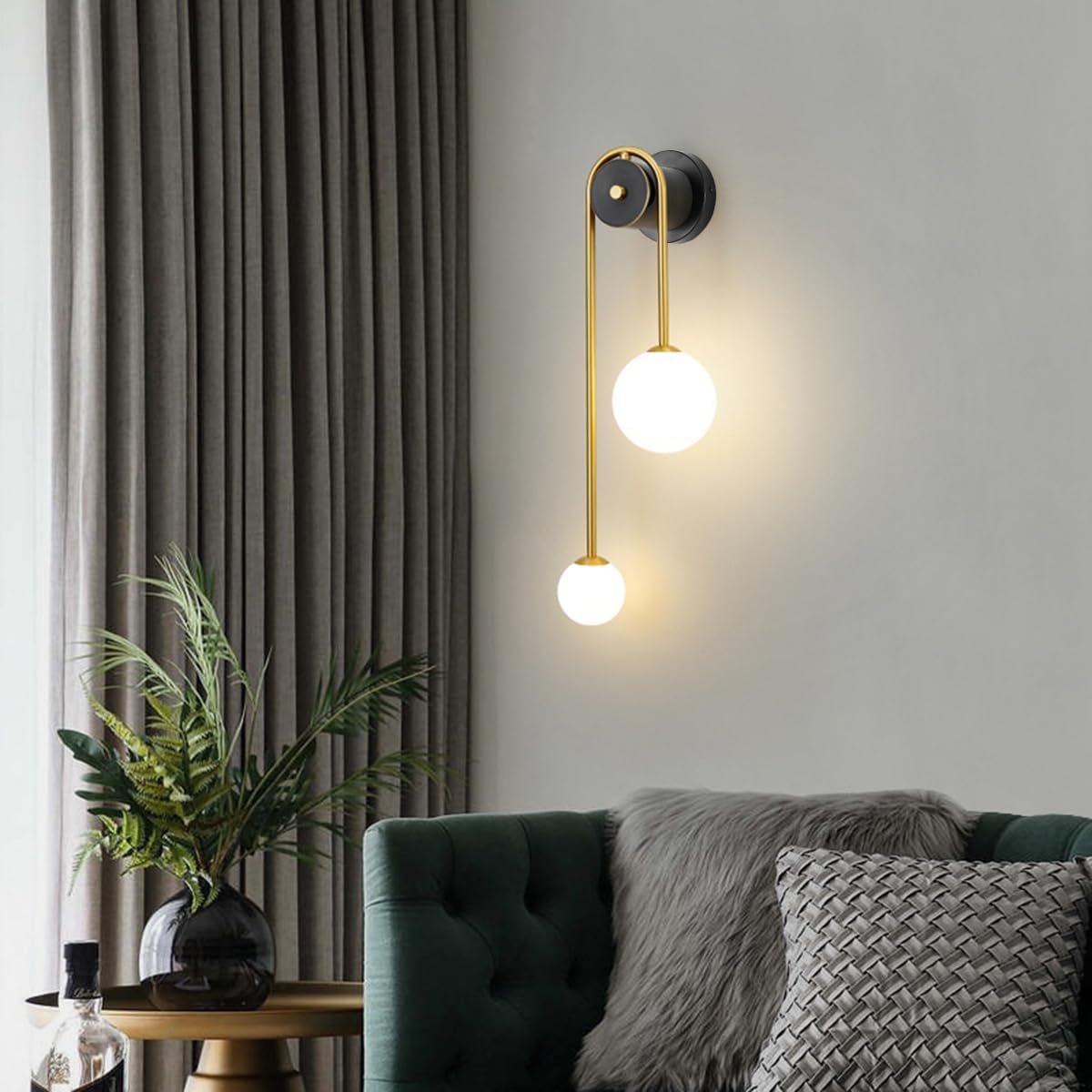 Mid Century Gold Linear Wall Sconce