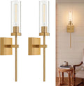 2-Pack Battery Operated Gold Wall Sconces