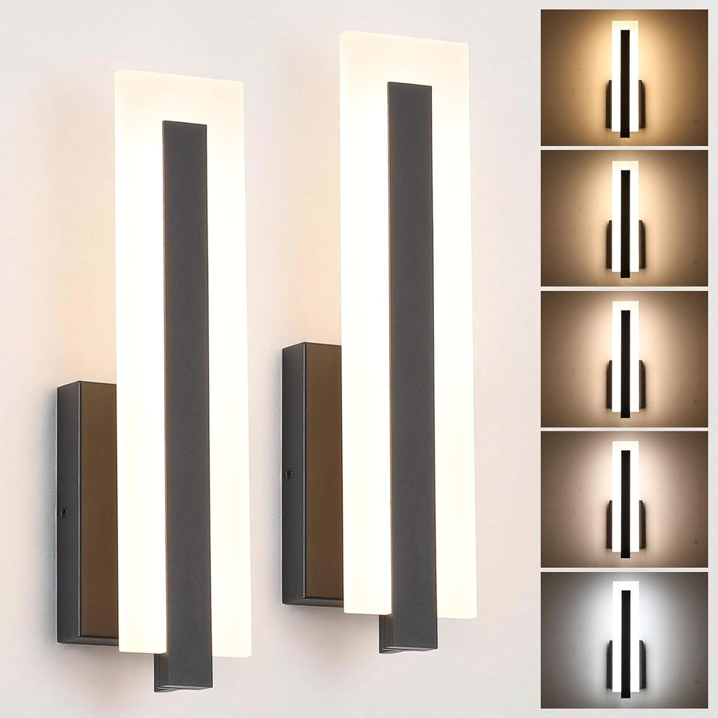 2-Pack Dimmable LED Up Down Wall Sconce