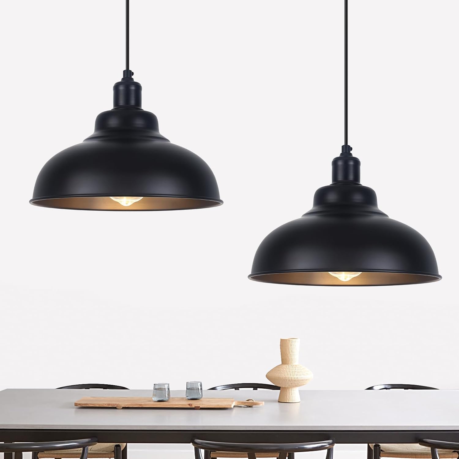 2-Light Farmhouse Adjustable Pendant Light