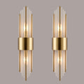 2-Pack Gold Crystal Wall Sconces