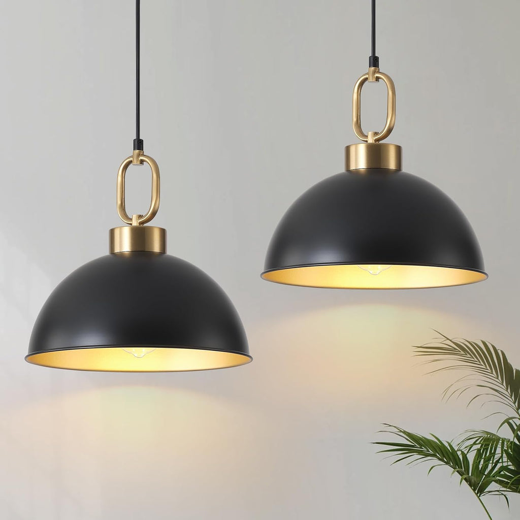 2-Pack Adjustable Dome Pendant Lights
