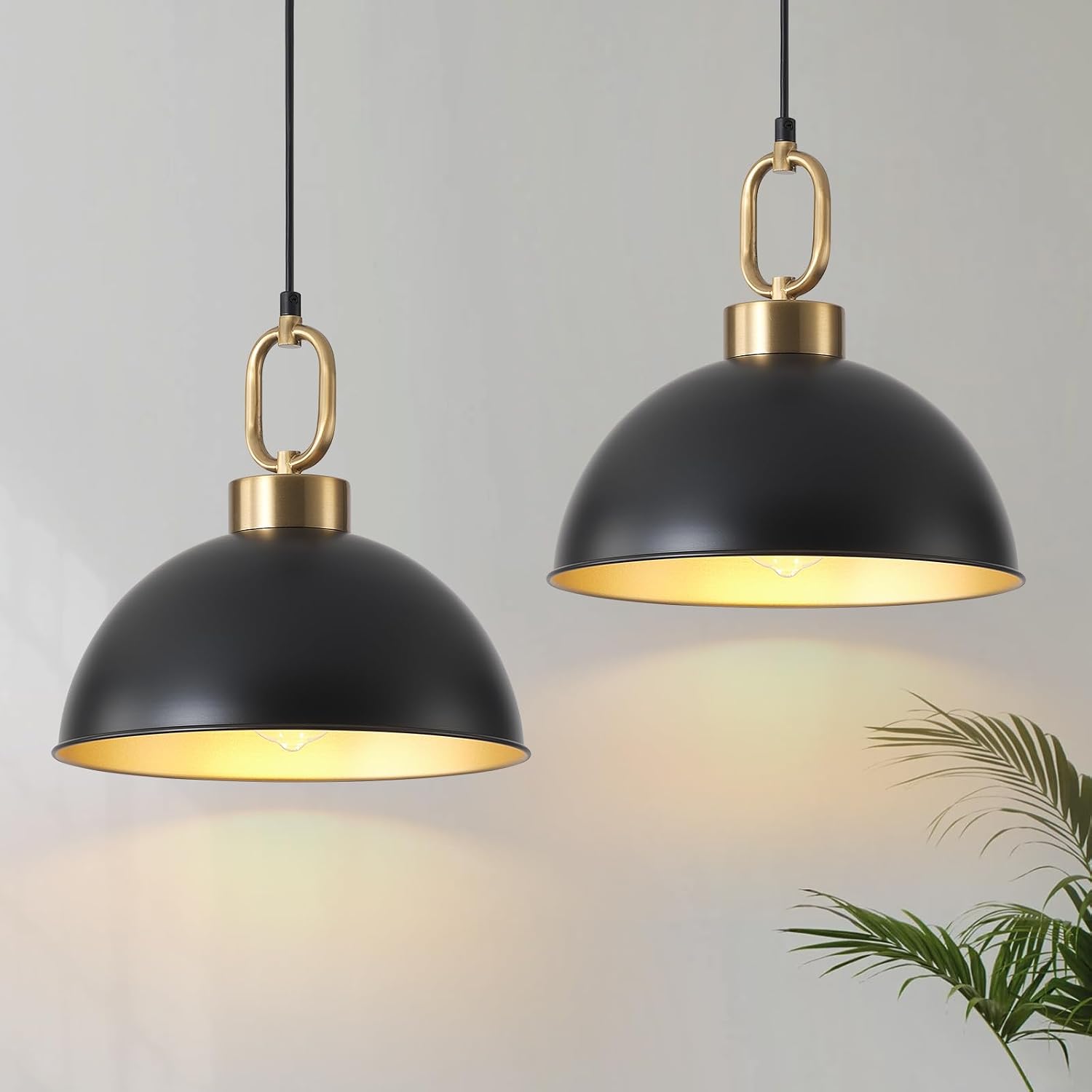 2-Pack Adjustable Dome Pendant Lights
