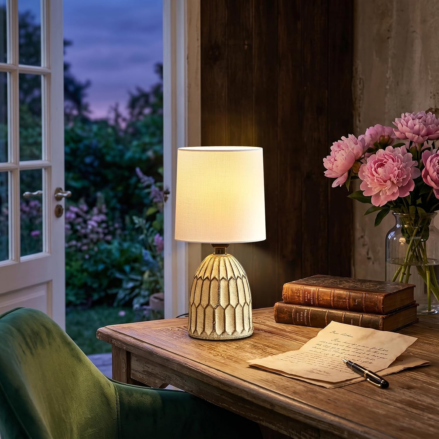Boho Farmhouse Ceramic Table Lamp