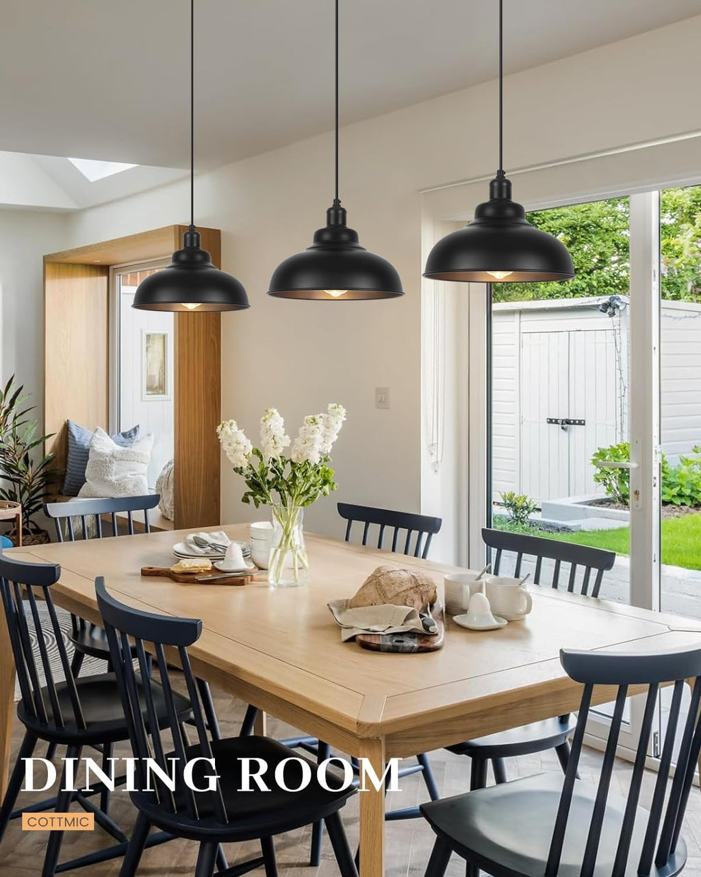 2-Light Farmhouse Adjustable Pendant Light