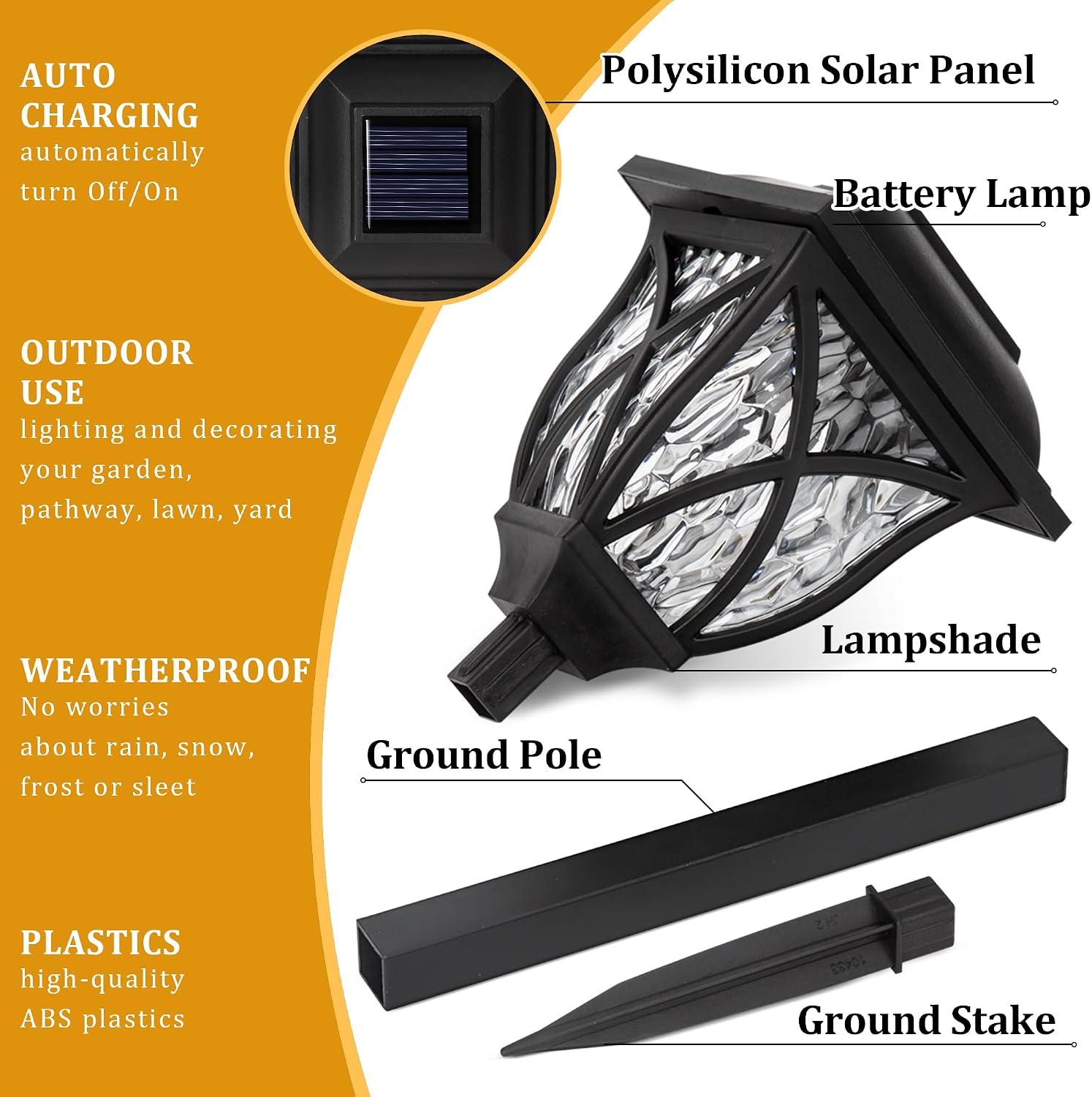 6-Pack Waterproof Solar Garden Lights