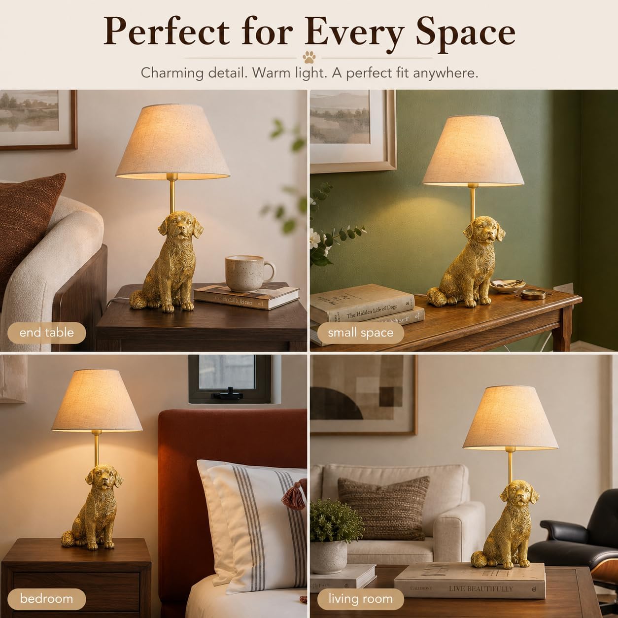 Golden Retriever Dog Decor Table Lamp