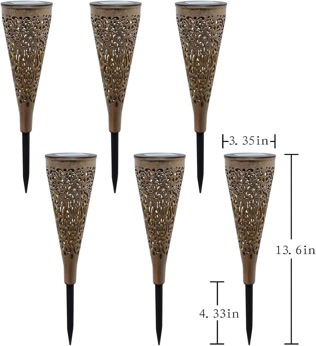 6-Pack Mandala Solar Garden Path Lights