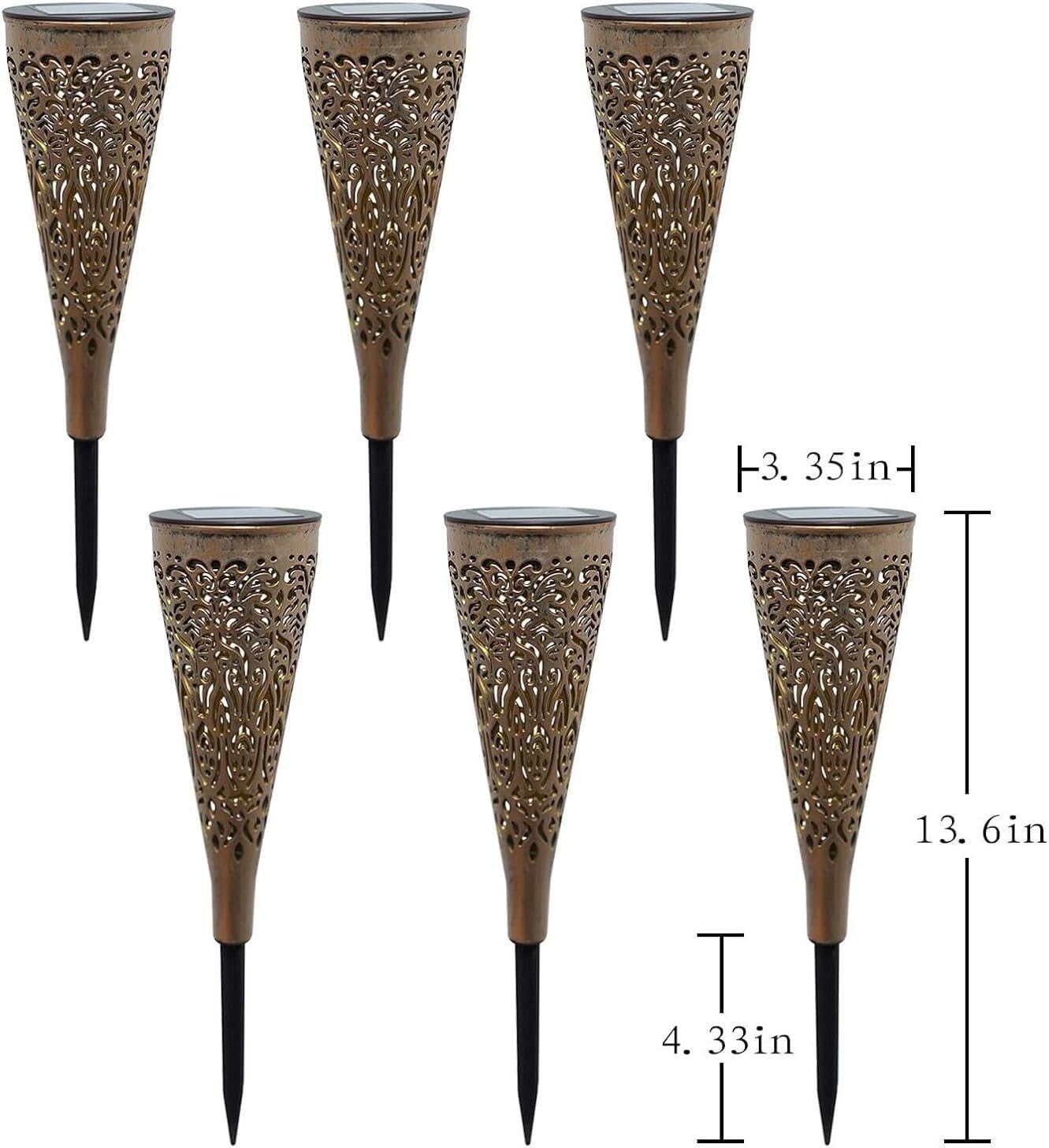6-Pack Mandala Solar Garden Path Lights