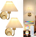 2-Pack RGB Classic Gold Wall Sconces