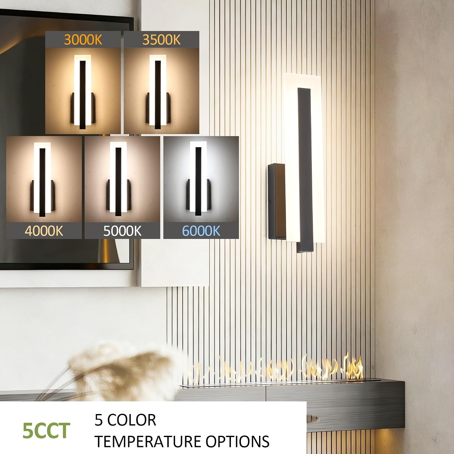 2-Pack Dimmable LED Up Down Wall Sconce