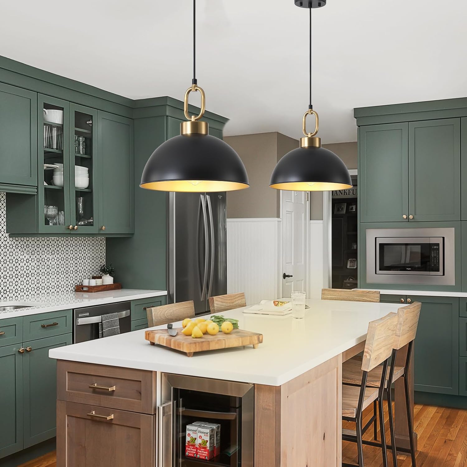 2-Pack Adjustable Dome Pendant Lights
