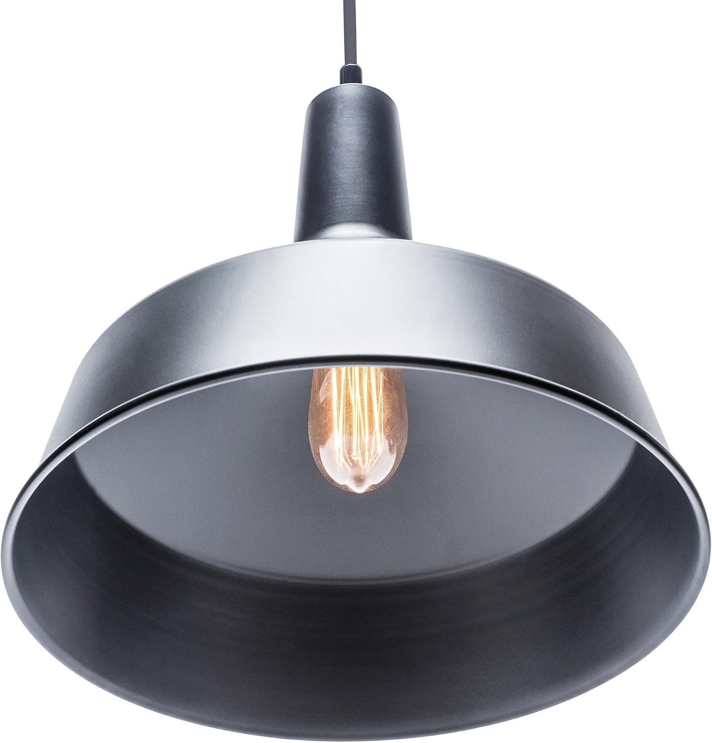 Industrial Matte Black Warehouse Pendant Light