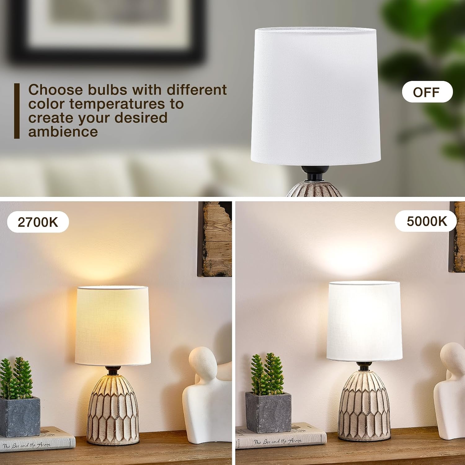 Boho Farmhouse Ceramic Table Lamp