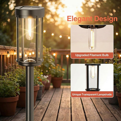 12-Pack Warm White Solar Stake Lights