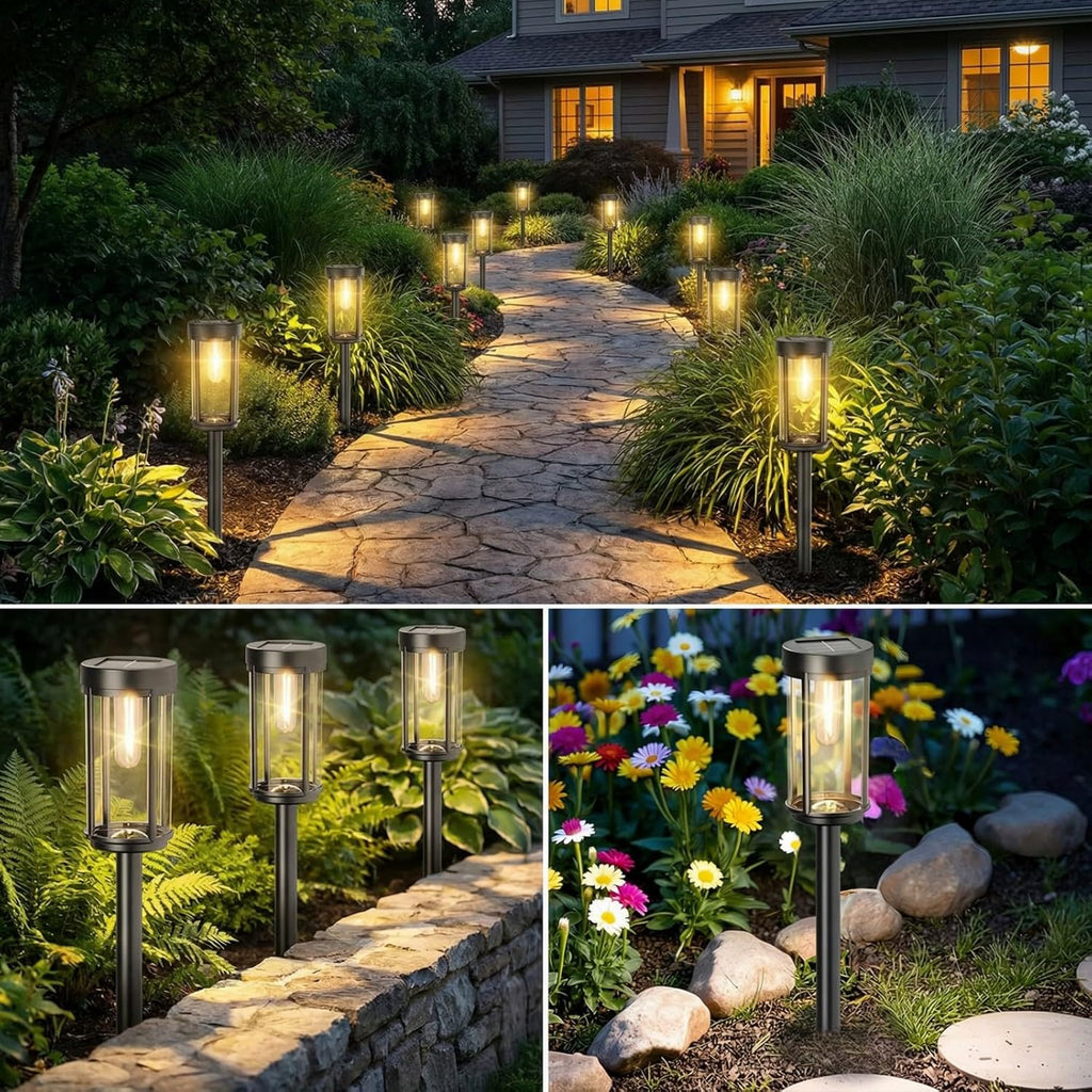 12-Pack Warm White Solar Stake Lights