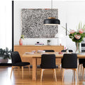 Wood Cap Matte Black Dome Pendant Light