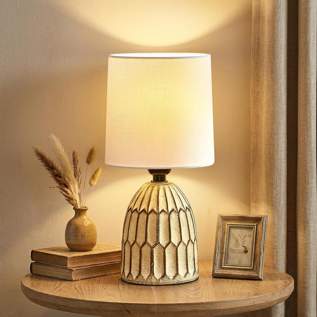 Boho Farmhouse Ceramic Table Lamp