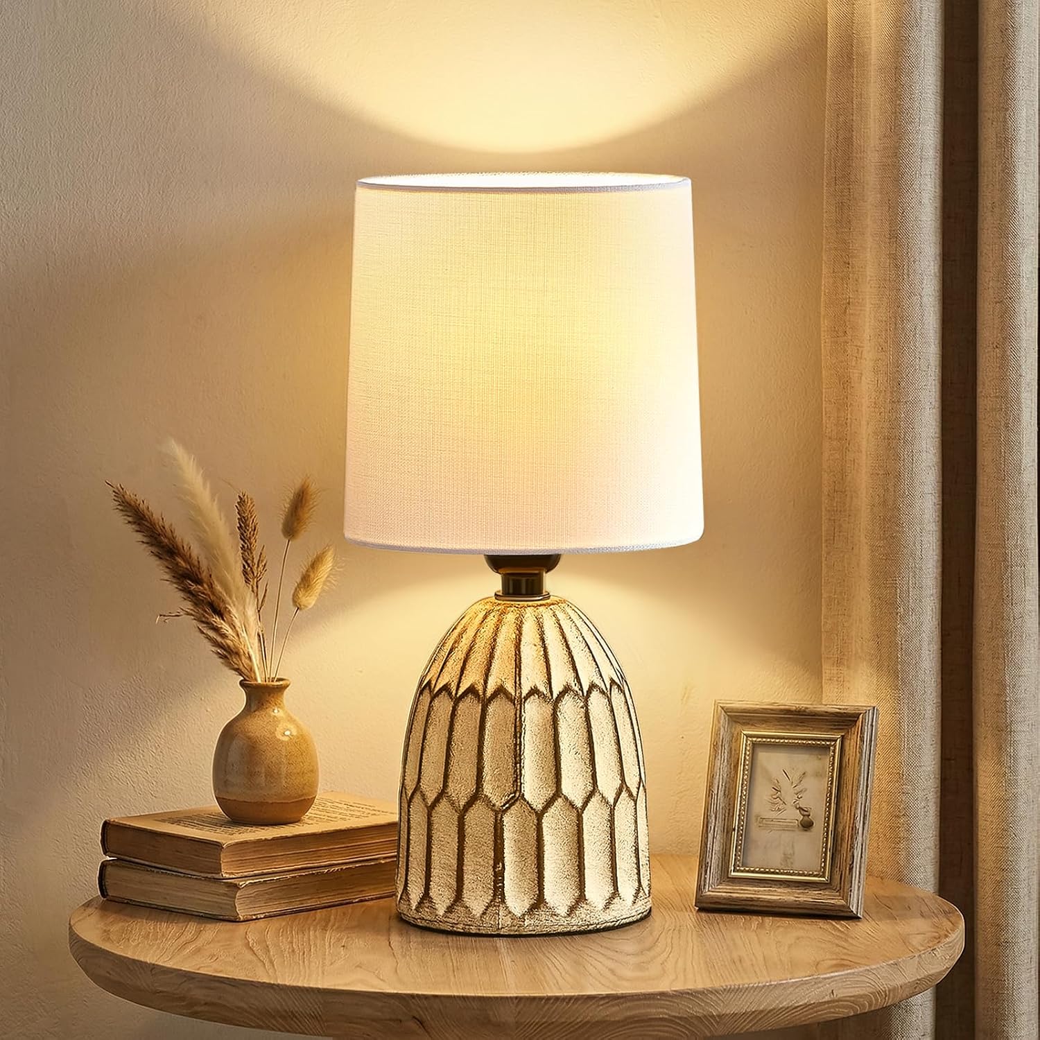 Boho Farmhouse Ceramic Table Lamp