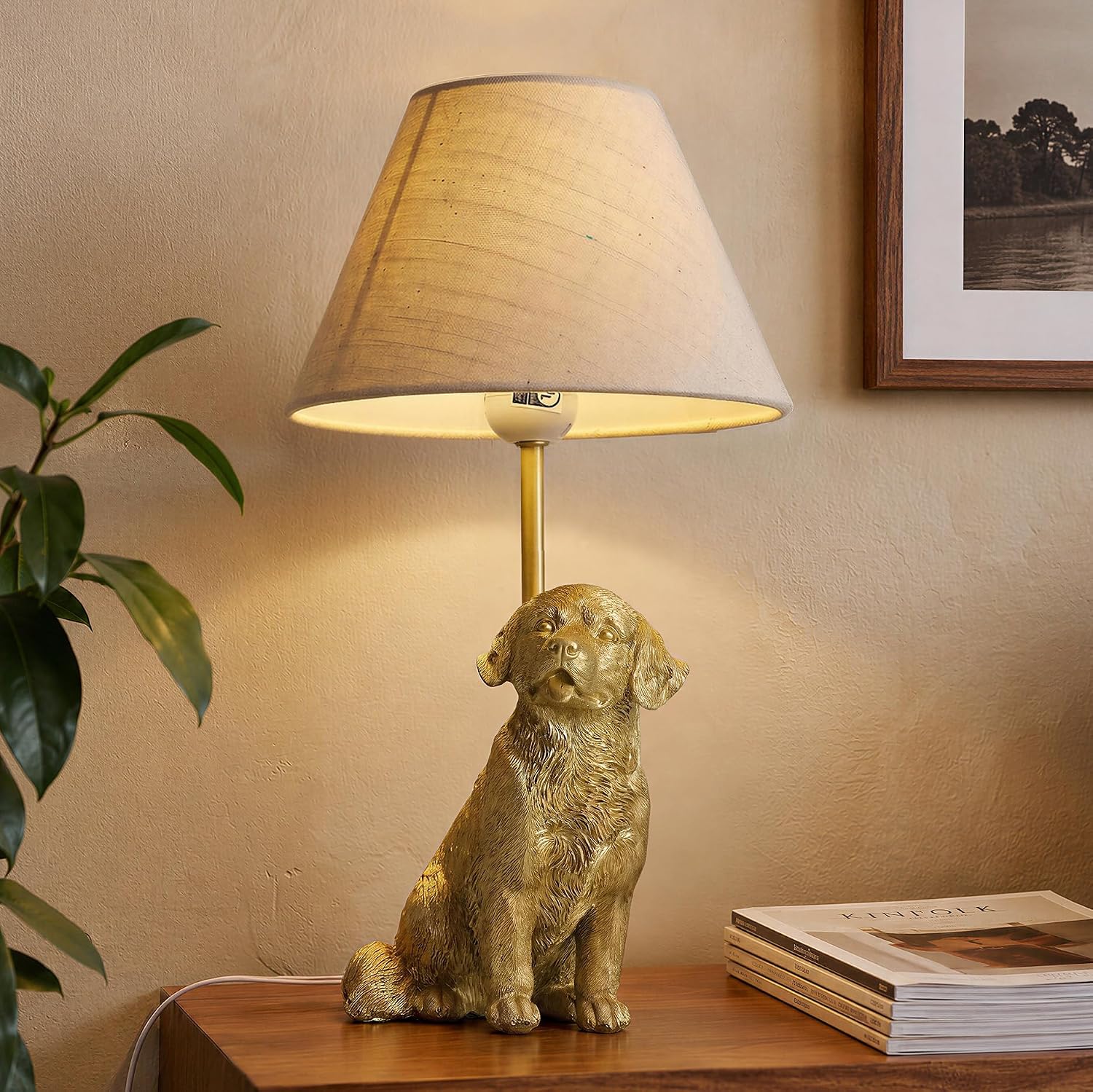 Golden Retriever Dog Decor Table Lamp