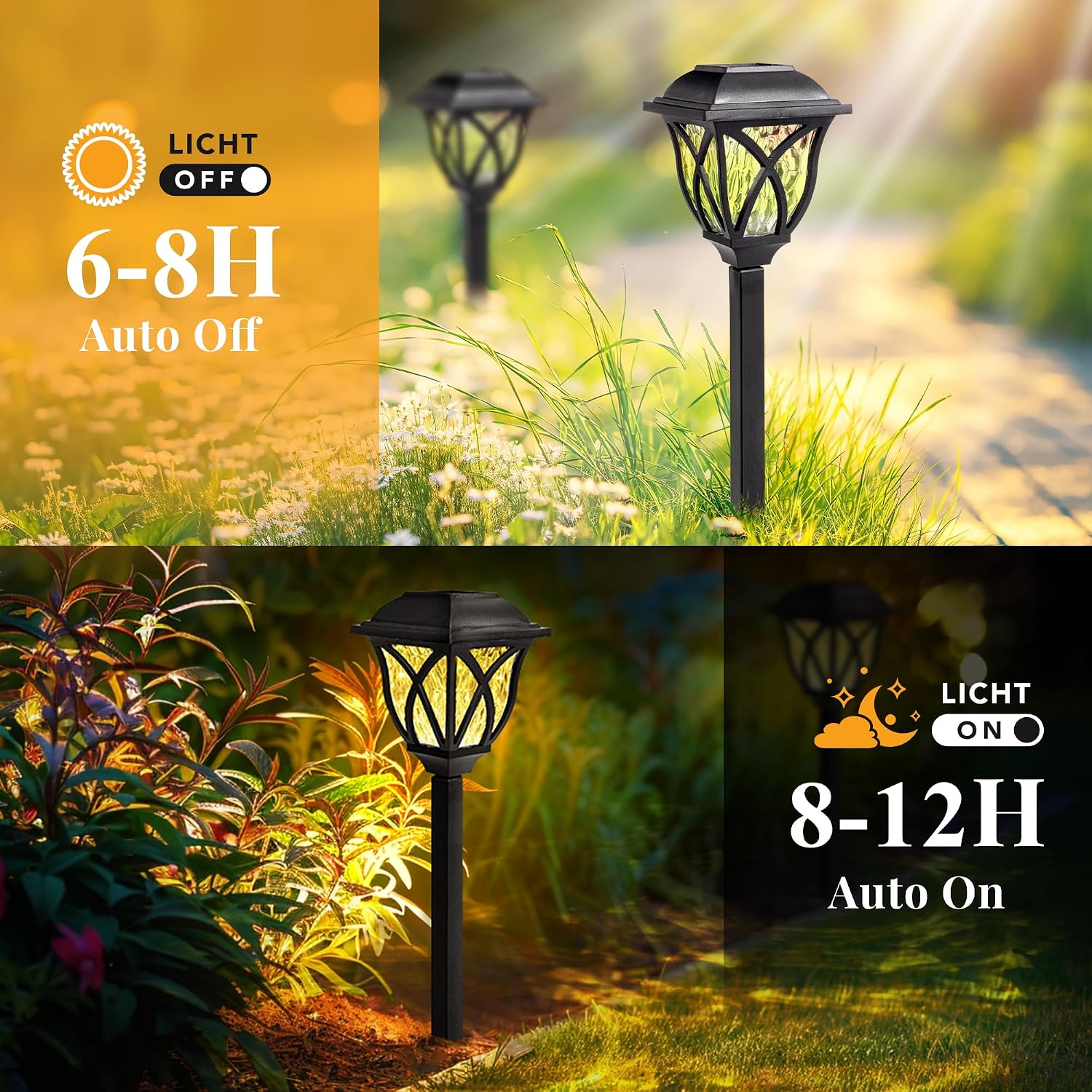 6-Pack Waterproof Solar Garden Lights