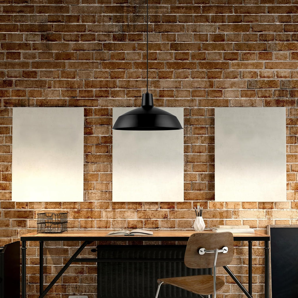Industrial Matte Black Warehouse Pendant Light